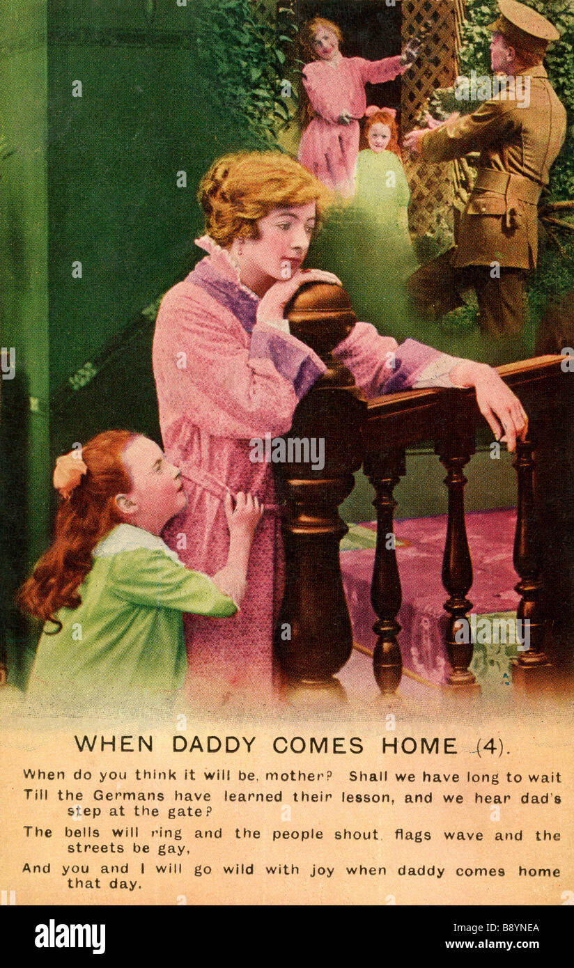 Originale della Prima Guerra Mondiale la cartolina Foto Stock