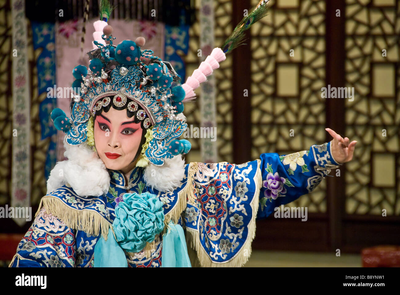 Tradizionale Opera Cinese a Pechino, Cina Foto Stock