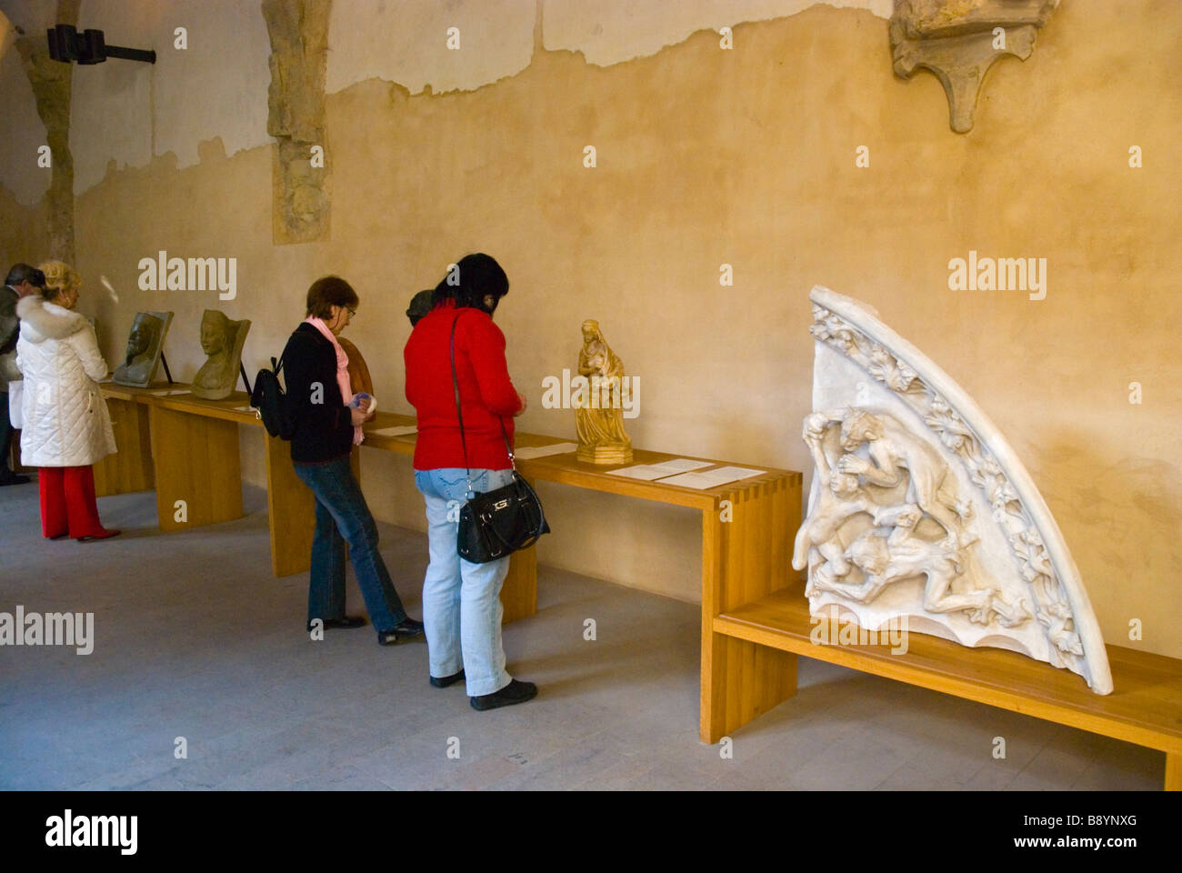 Mostra all interno Anezky klaster monastero a Praga Repubblica Ceca Europa Foto Stock