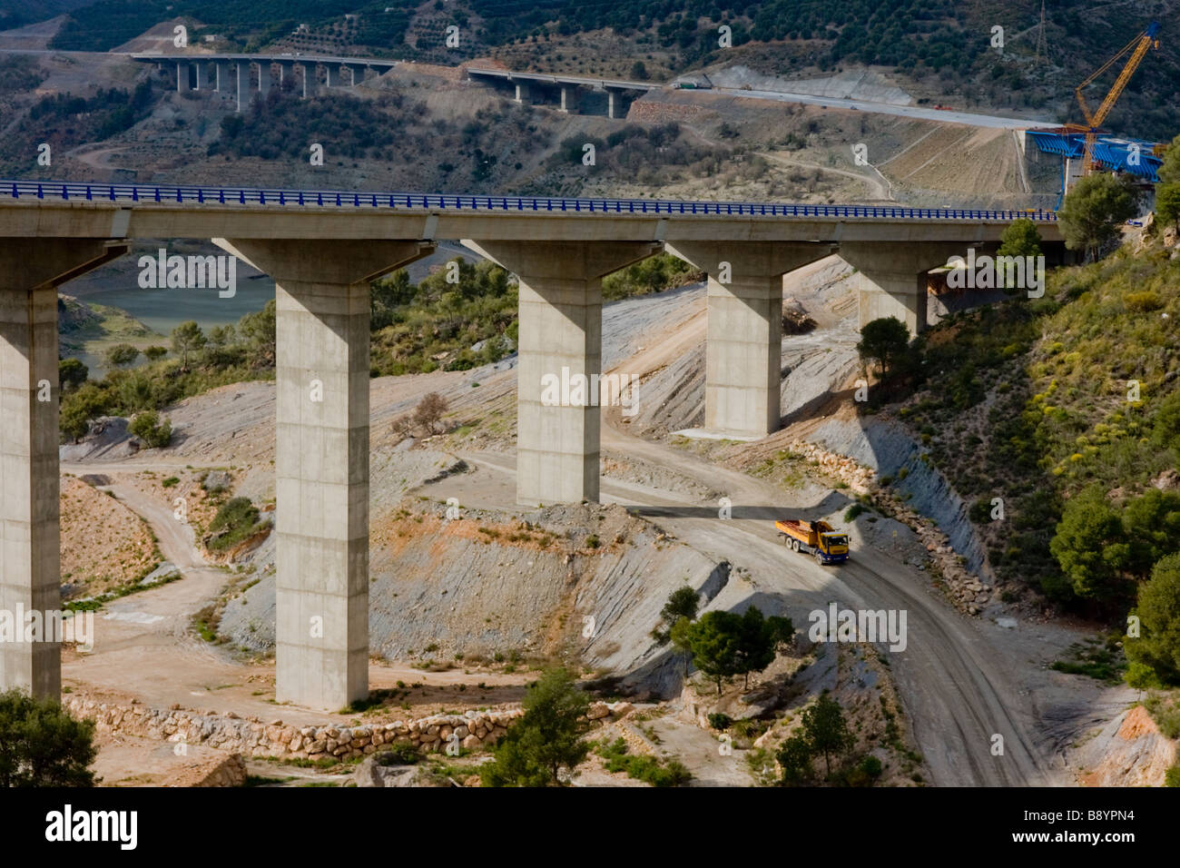 Europa Spagna Andalusia Sierra Nevada costruzione di ponti Foto Stock