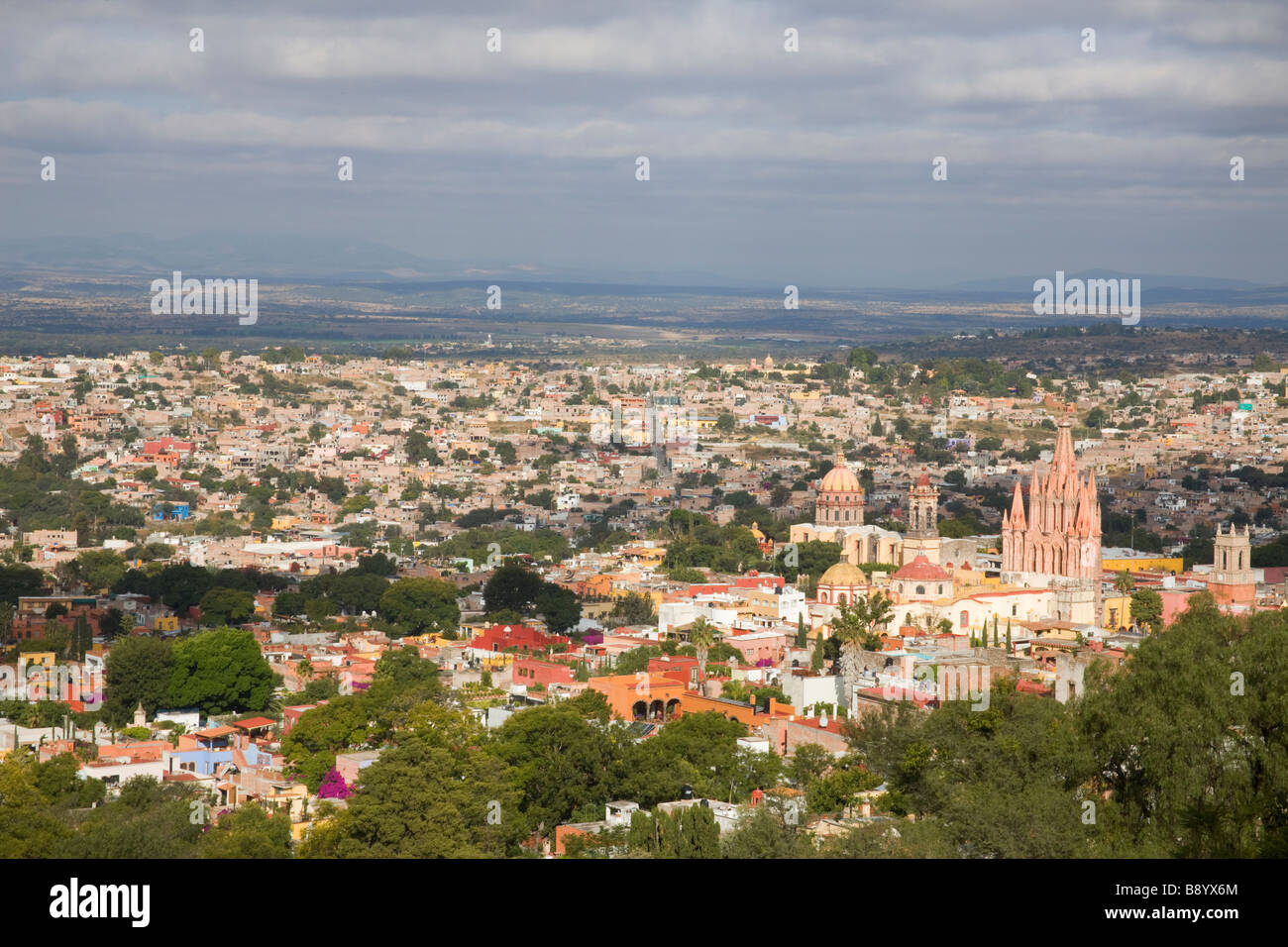 Panoramica di San Miguel De Allende, Messico Foto Stock