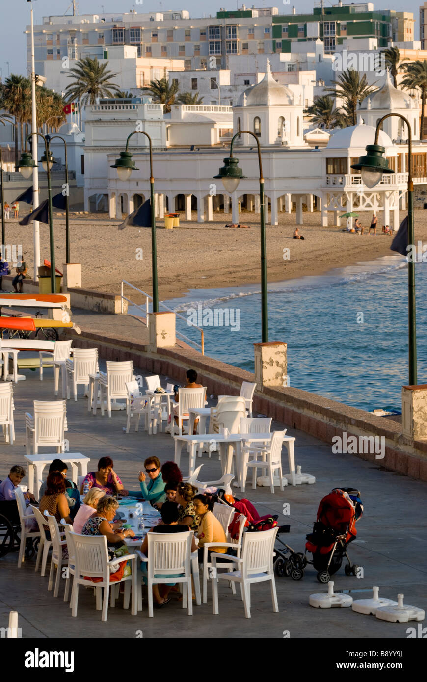 Europa Spagna Andalusia cadiz Playa de la Caleta Foto Stock