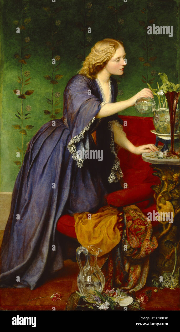 JANE ELIZABETH (JEANIE) HUGHES, onorevole Nassau senior (1828-1877) da G F Watt (1817-1904), ritratto al Wightwick Manor. Foto Stock