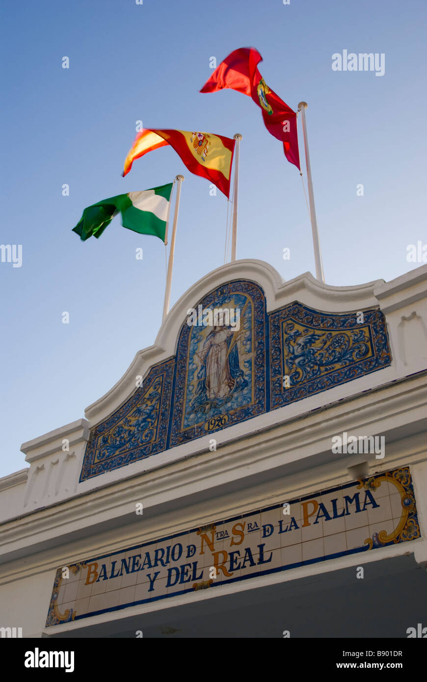 Europa Spagna Andalusia cadiz Playa de la caleta baneario Foto Stock