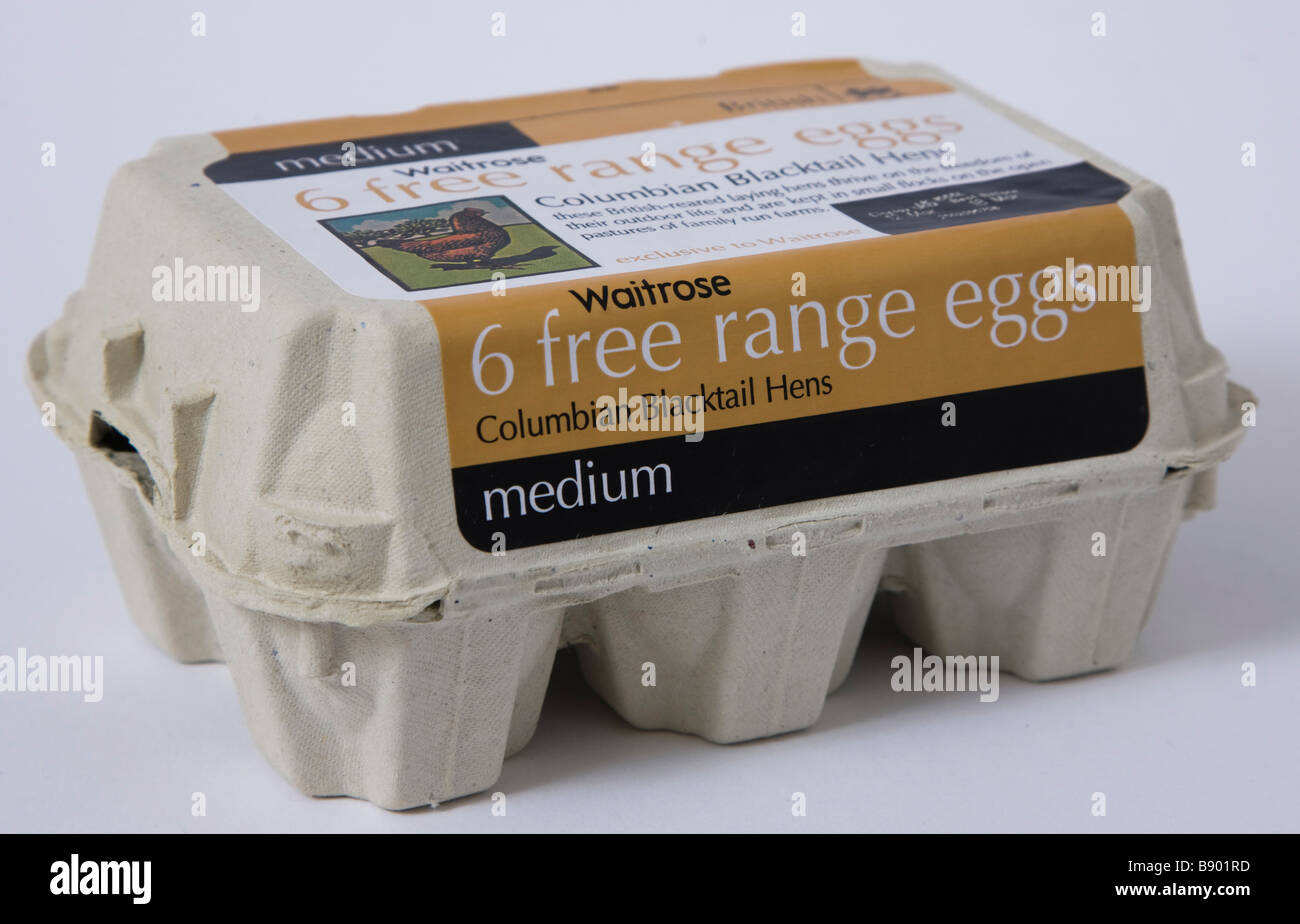 Waitrose free range uova Foto Stock