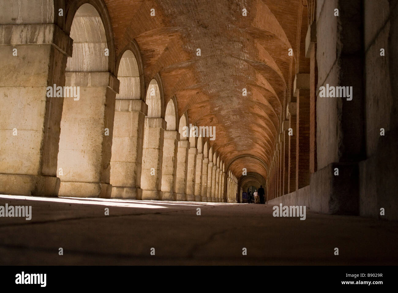 Arcade al Palacio Real de Aranjuez Foto Stock