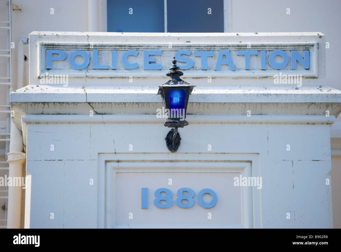 Storica stazione di polizia edificio, Sumner Road, Lyttelton Harbour, Banca della penisola, Canterbury, Isola del Sud, Nuova Zelanda Foto Stock