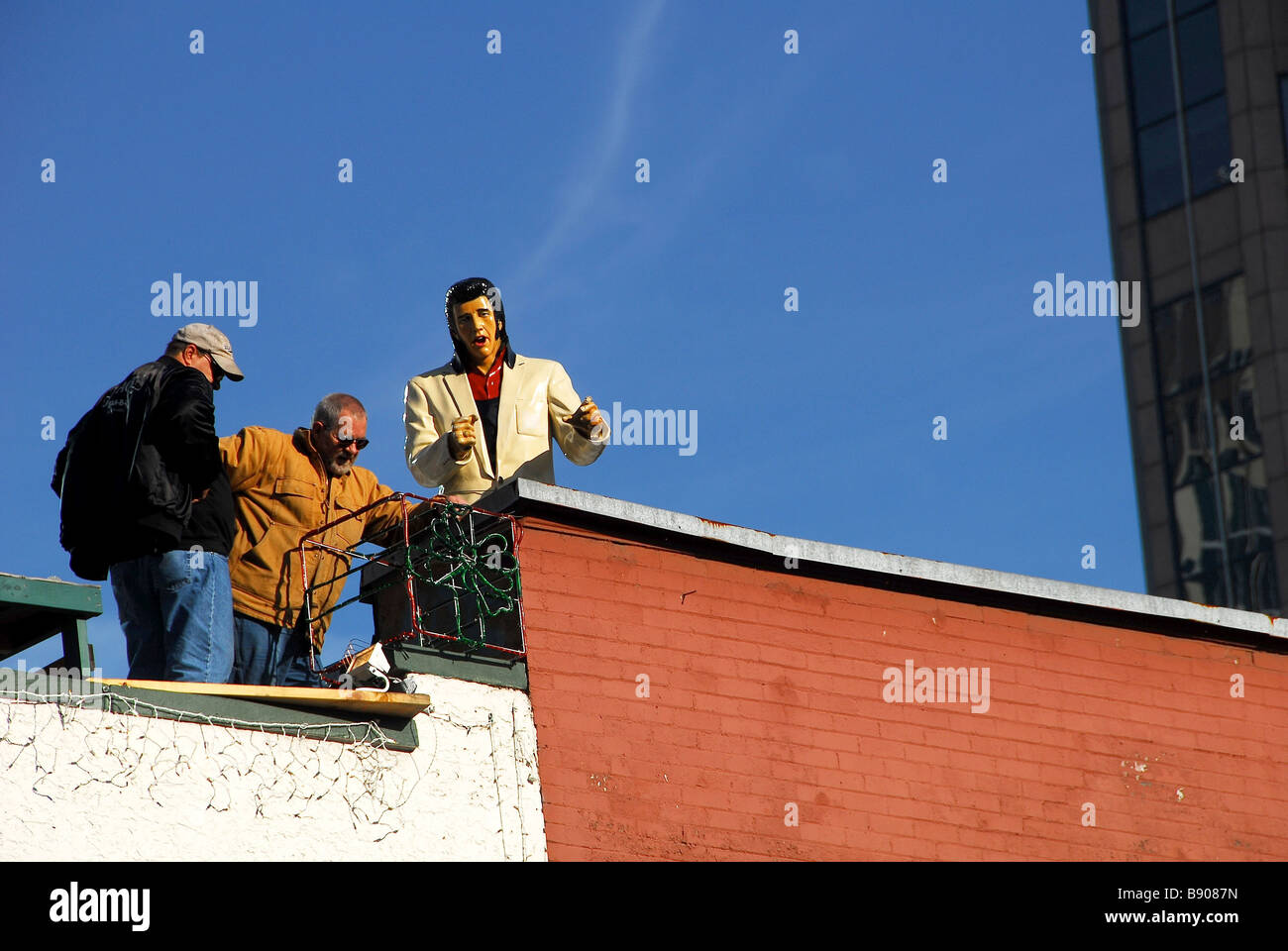 Elvis Presley statua, Nashville, Tennessee, Stati Uniti d'America, America del Nord Foto Stock
