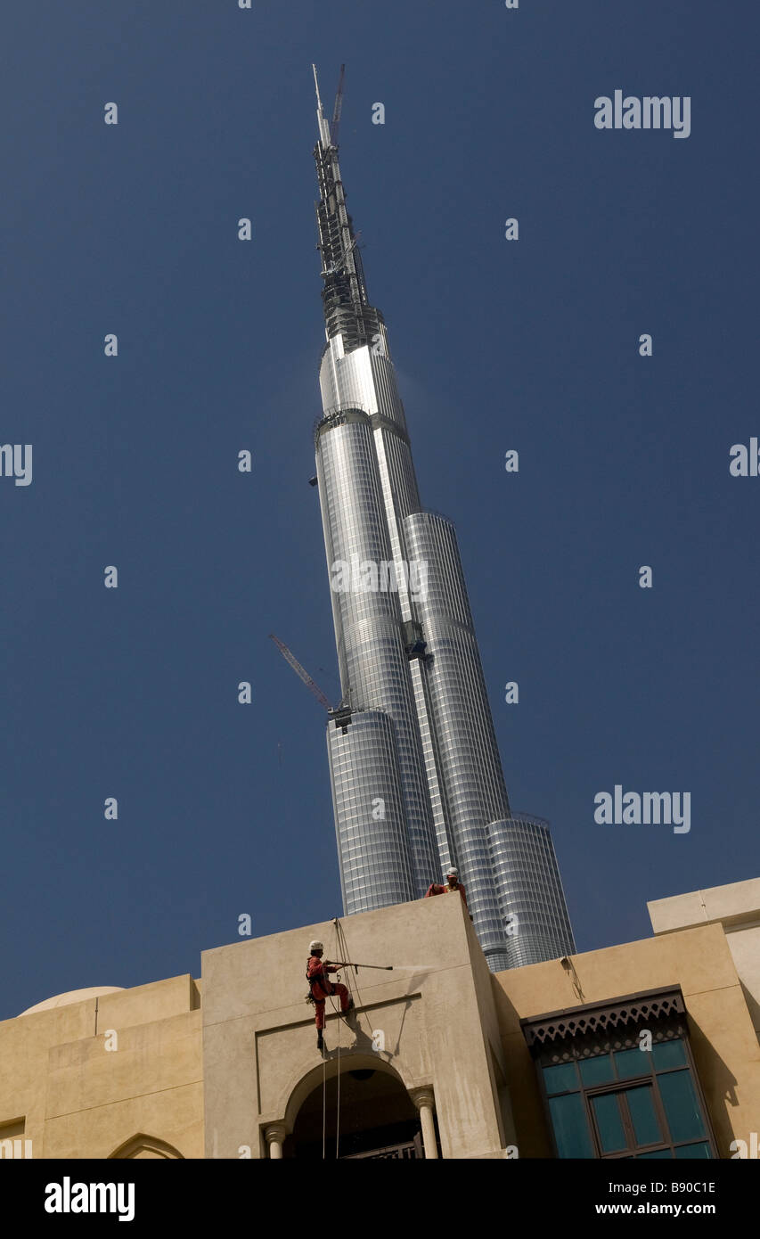 Il Burj Dubai, il più alto edificio nel mondo. Emirati arabi uniti Foto Stock