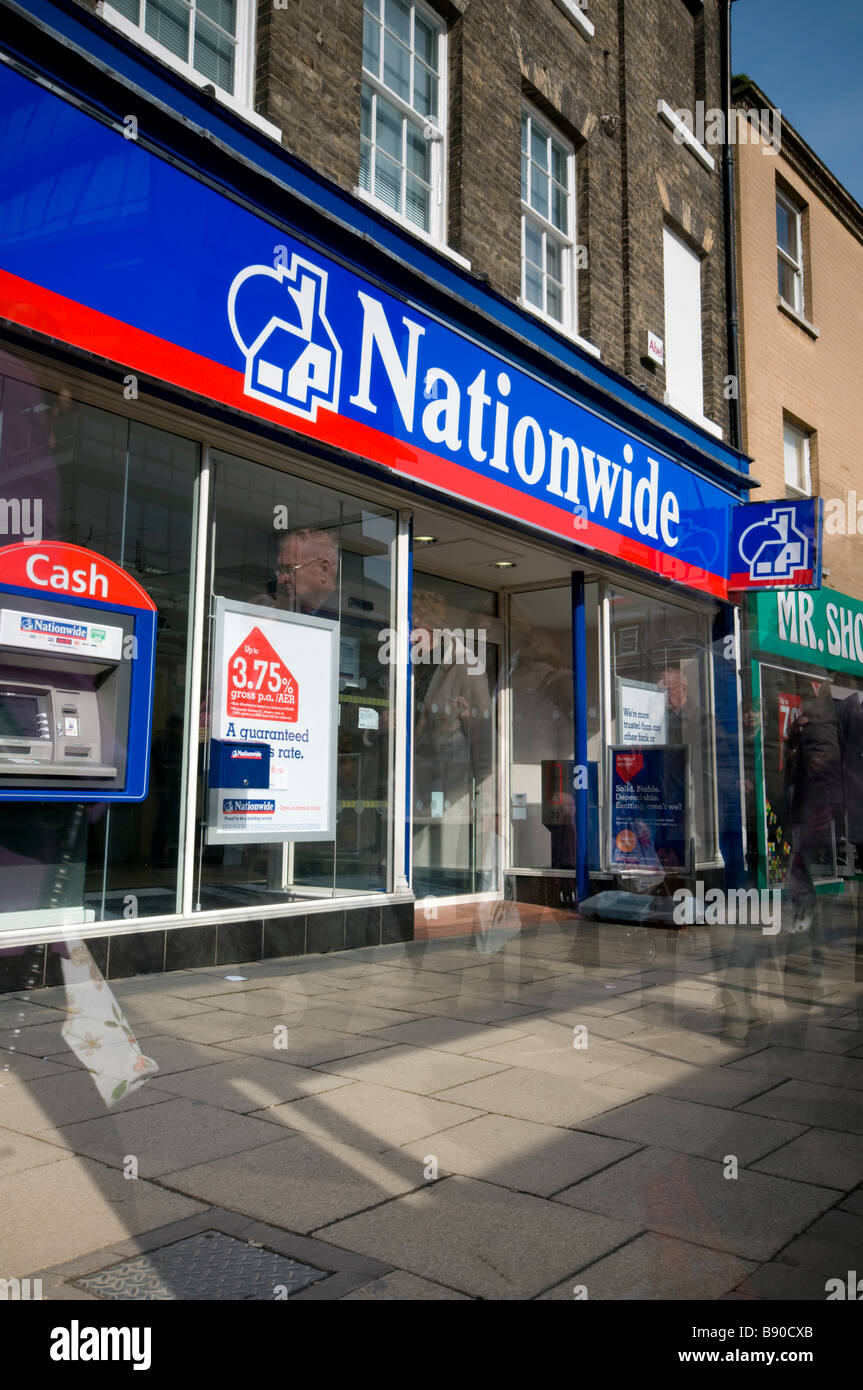 Nationwide High street Bank negozio di fronte Foto Stock