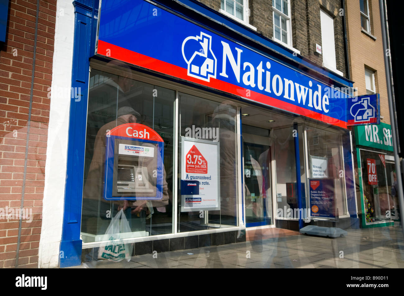 Nationwide High street Bank negozio di fronte Foto Stock