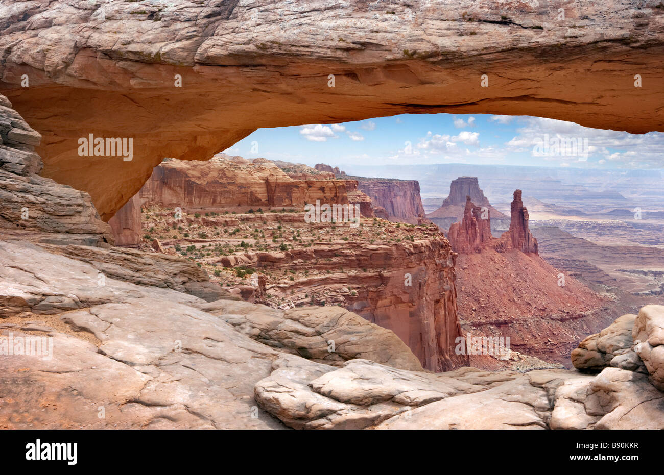 Mesa Arch al Canyonlands National Park nello Utah Stati Uniti d'America Foto Stock