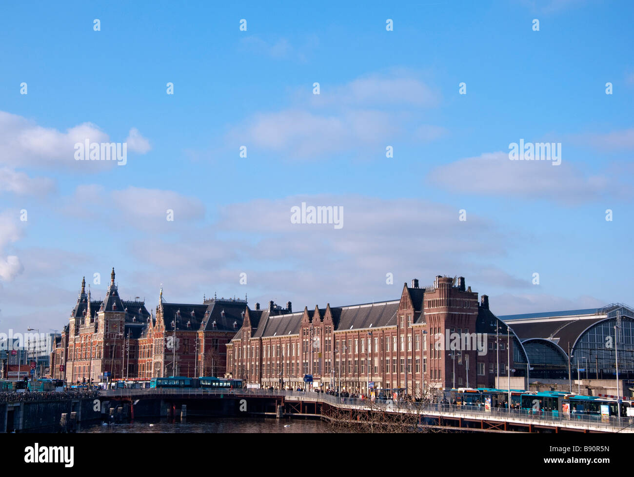 Centraal Station Stationsplein Amsterdam Foto Stock