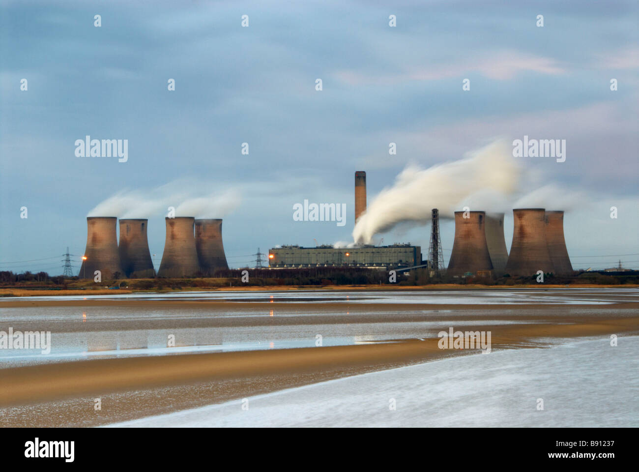 Fiddlers Ferry Power Station Runcorn Cheshire Regno Unito Foto Stock
