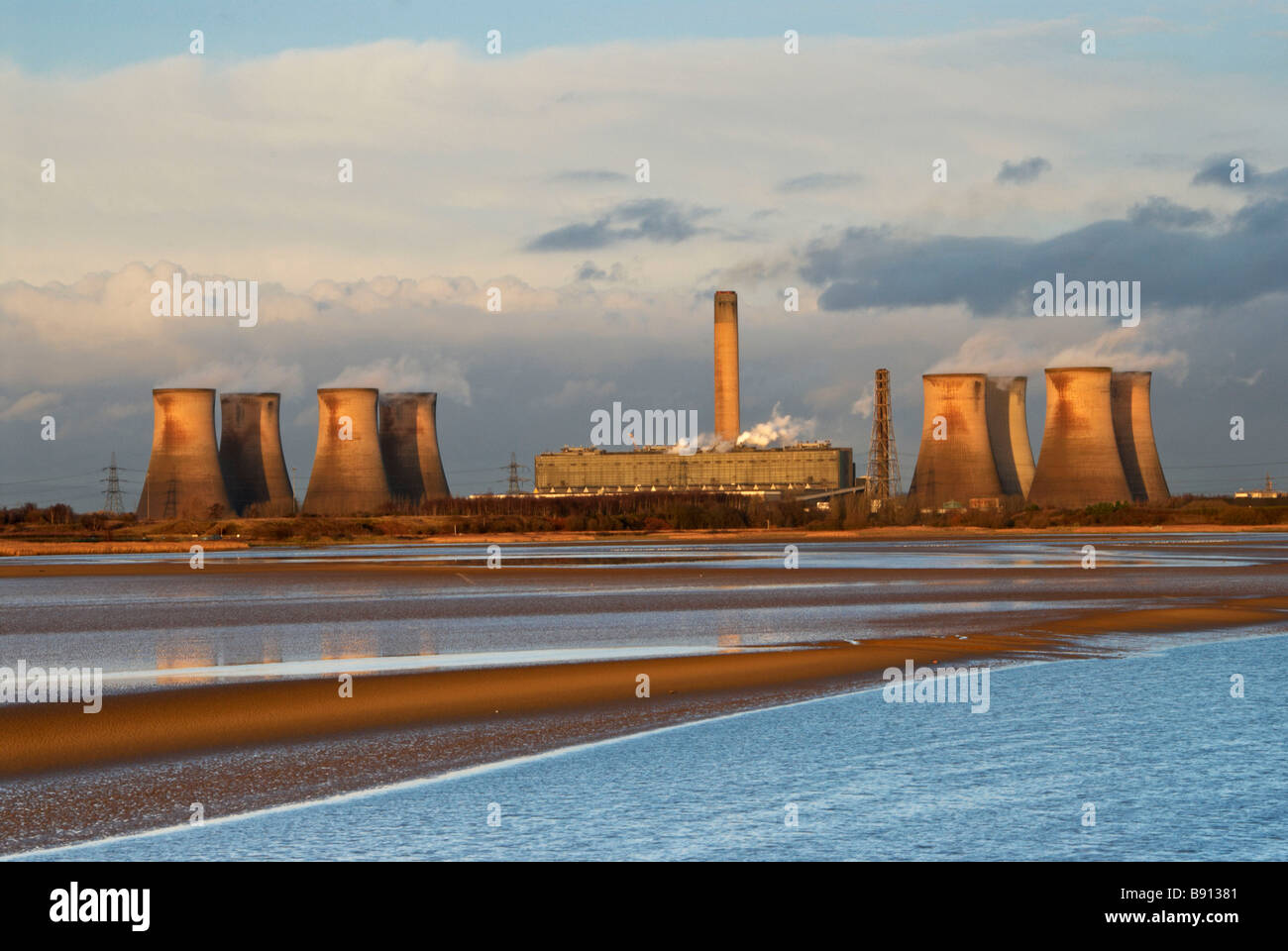 Fiddlers Ferry Power Station Runcorn Cheshire Regno Unito Foto Stock