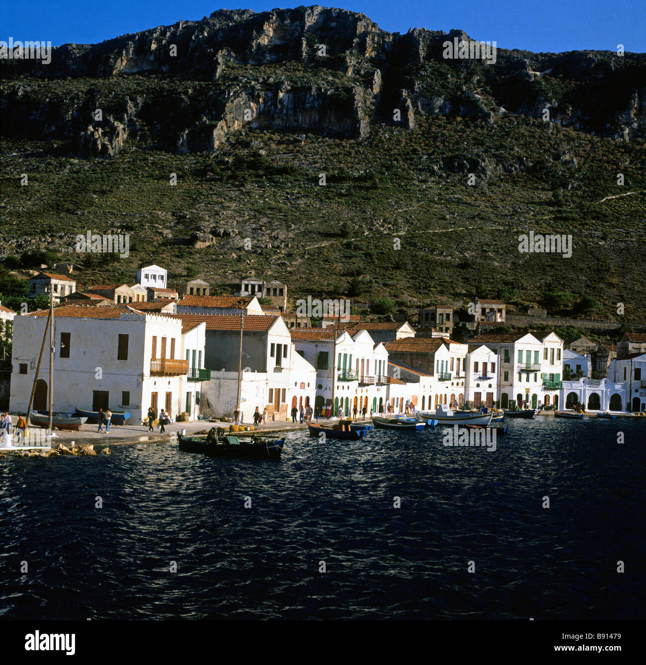 Grecia DODECANNESO kastellorizo isola una vista del porto Foto Stock