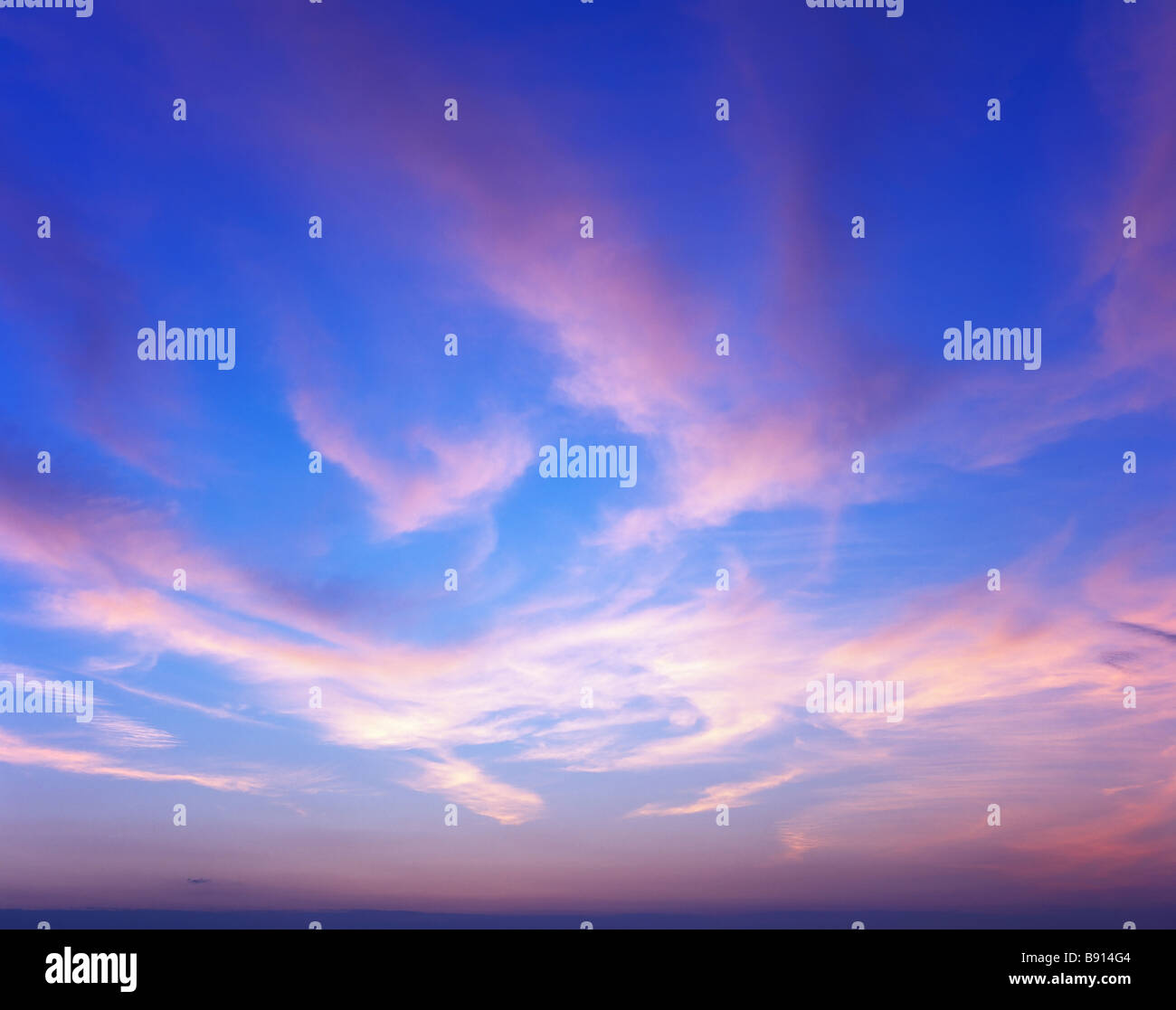 Cielo di tramonto Foto Stock