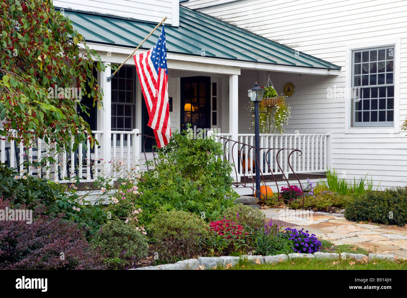 Architettura coloniale ed edifici in Newfane Vermont - USA Foto Stock
