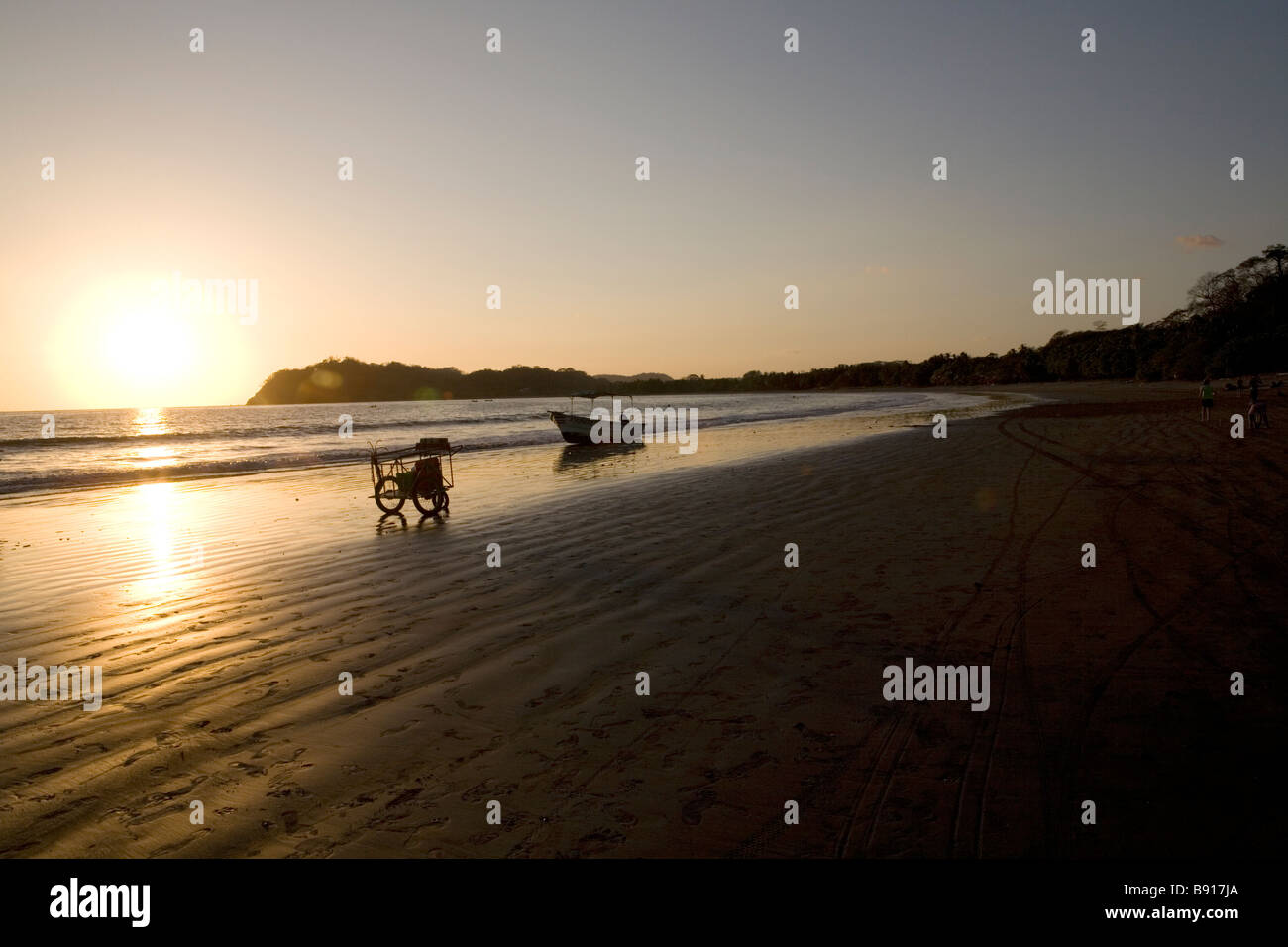 Tramonto a Samara Beach in Costa Rica. Foto Stock