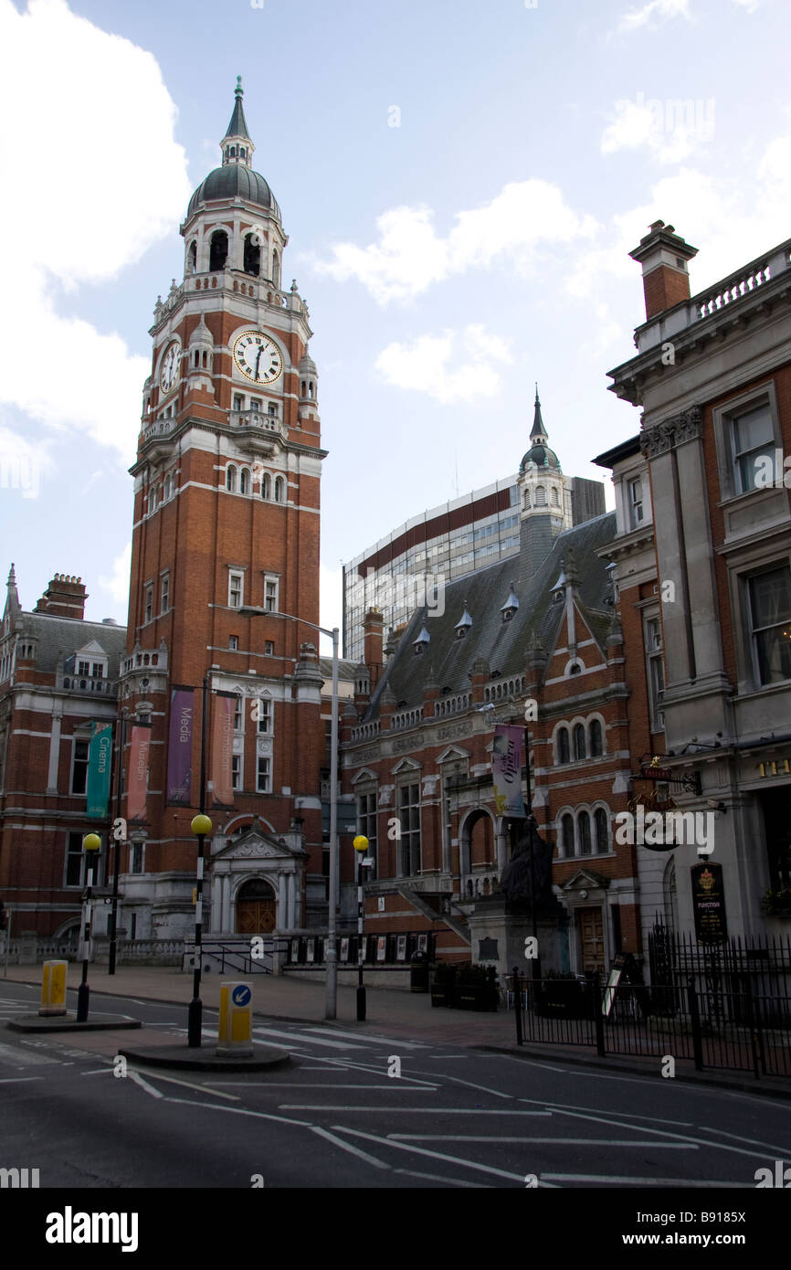 Croydon Clock Tower Arts Center e Taberner House Foto Stock