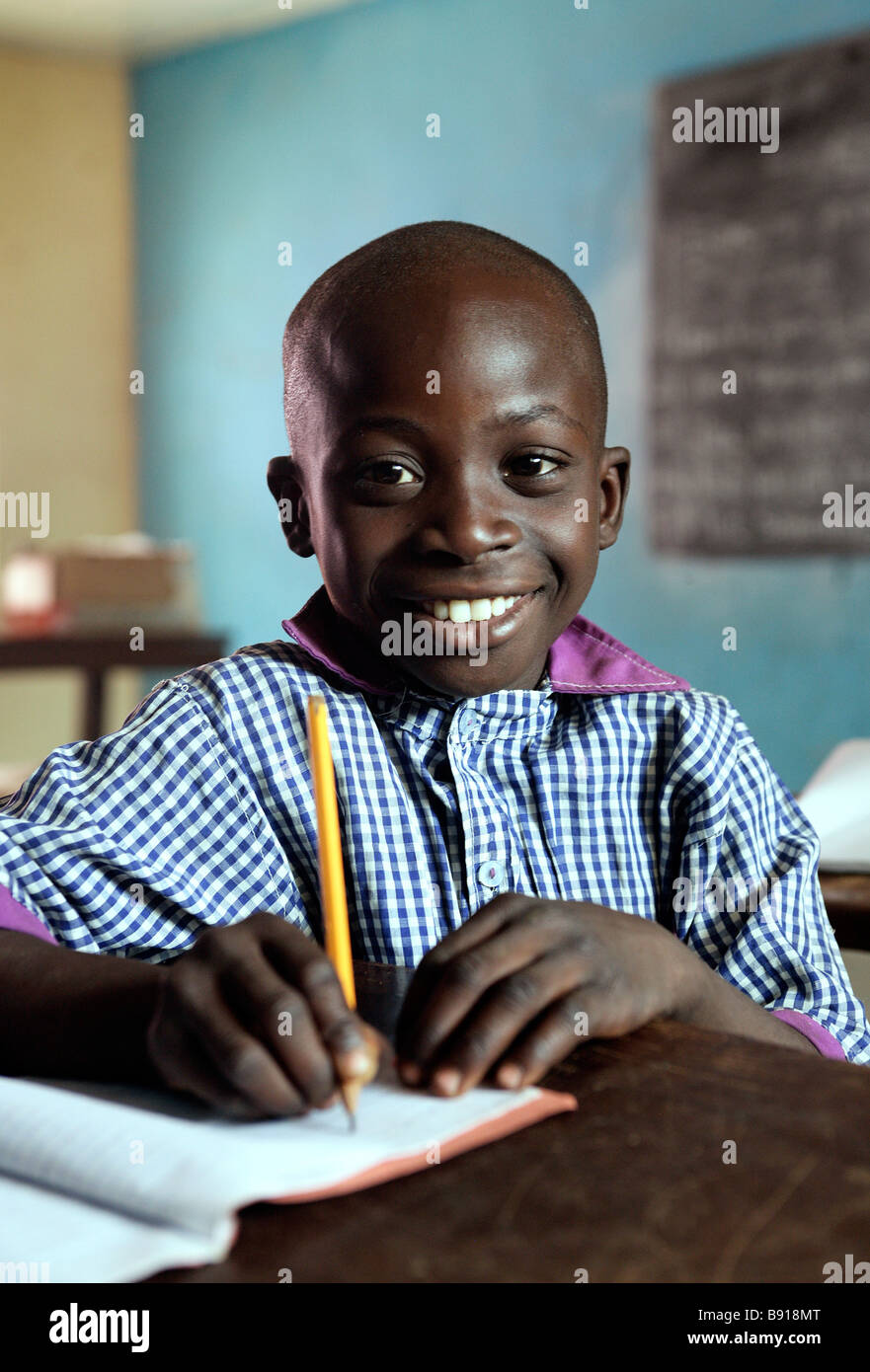 Nigeria: il ragazzo in una scuola secondaria in Shuwa Foto Stock