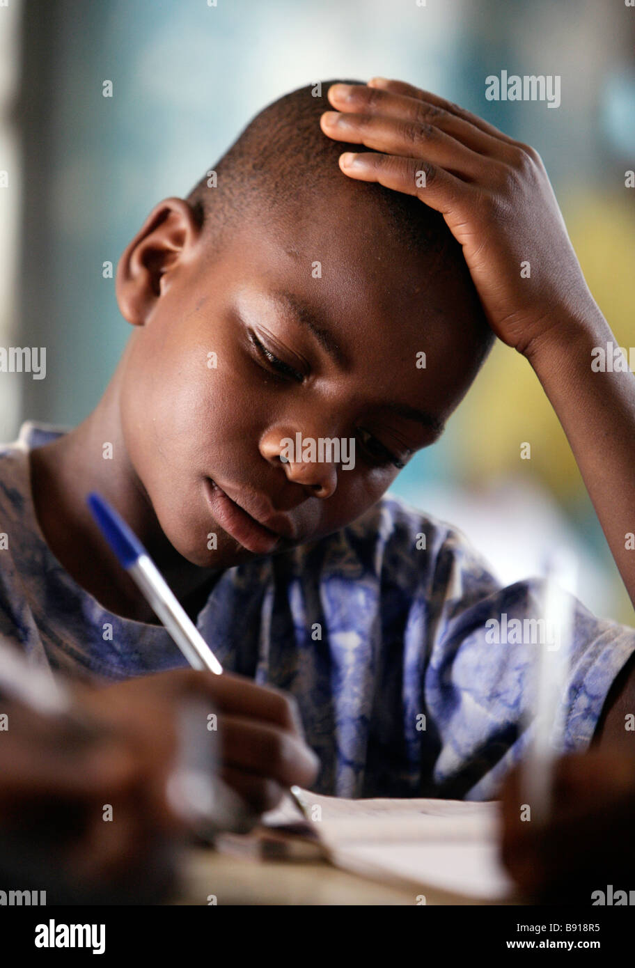 Nigeria: boy in una scuola secondaria di Jos Foto Stock