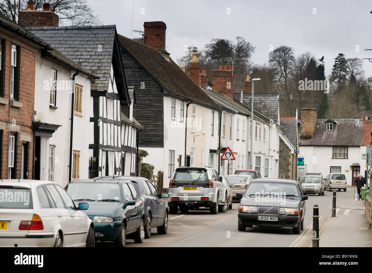 Presteigne village Powys sull'inglese welsh border Wales UK Foto Stock