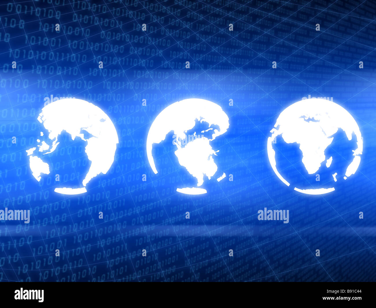 globo di wireframe Foto Stock
