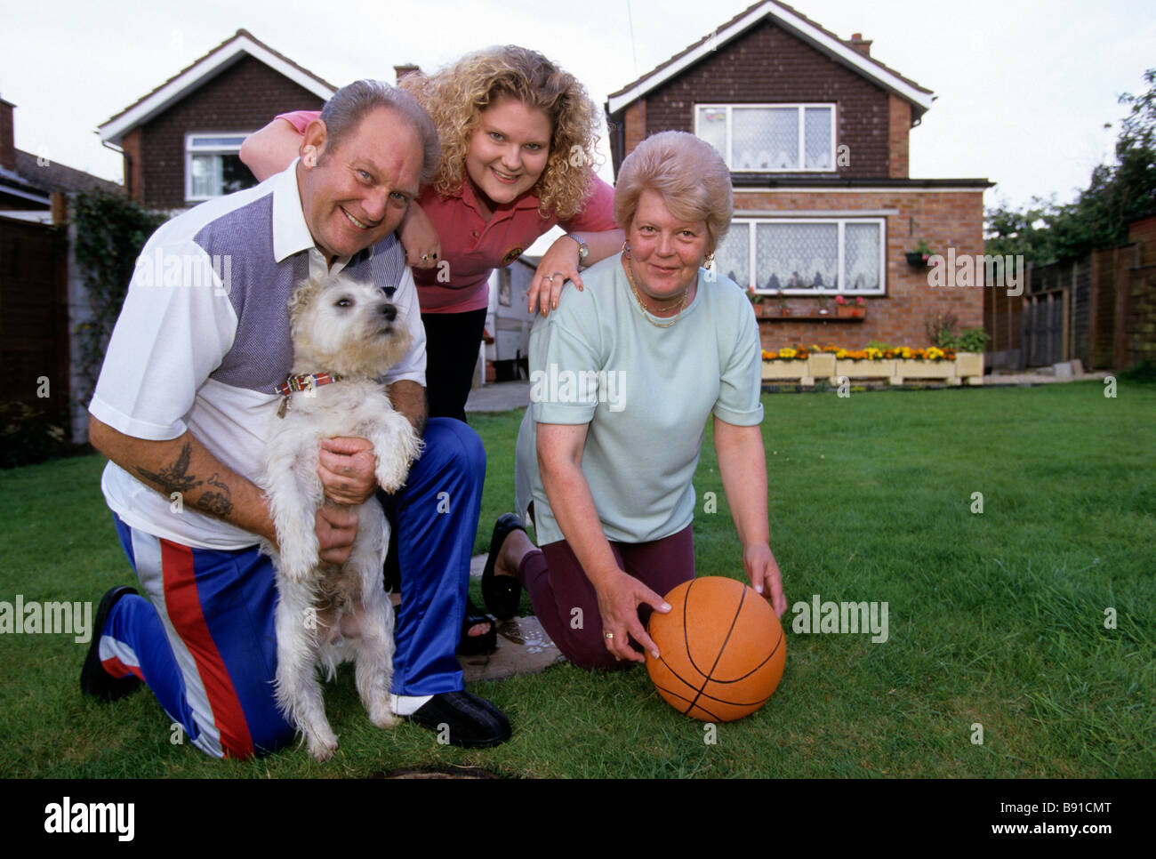 Louise Brown e i suoi genitori Foto Stock