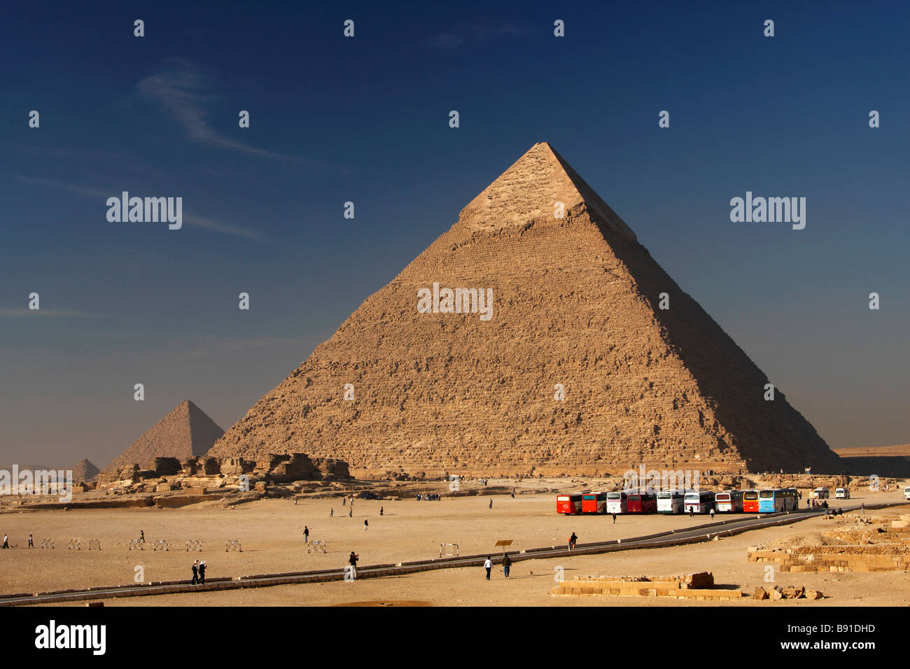 Antica egiziana Piramidi di Giza, Cairo, Egitto, [Nord Africa] Foto Stock