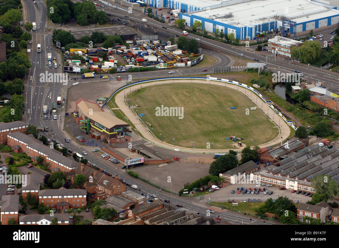 Vista aerea del Perry Barr Greyhound Stadium Birmingham Inghilterra Uk West Midlands Foto Stock