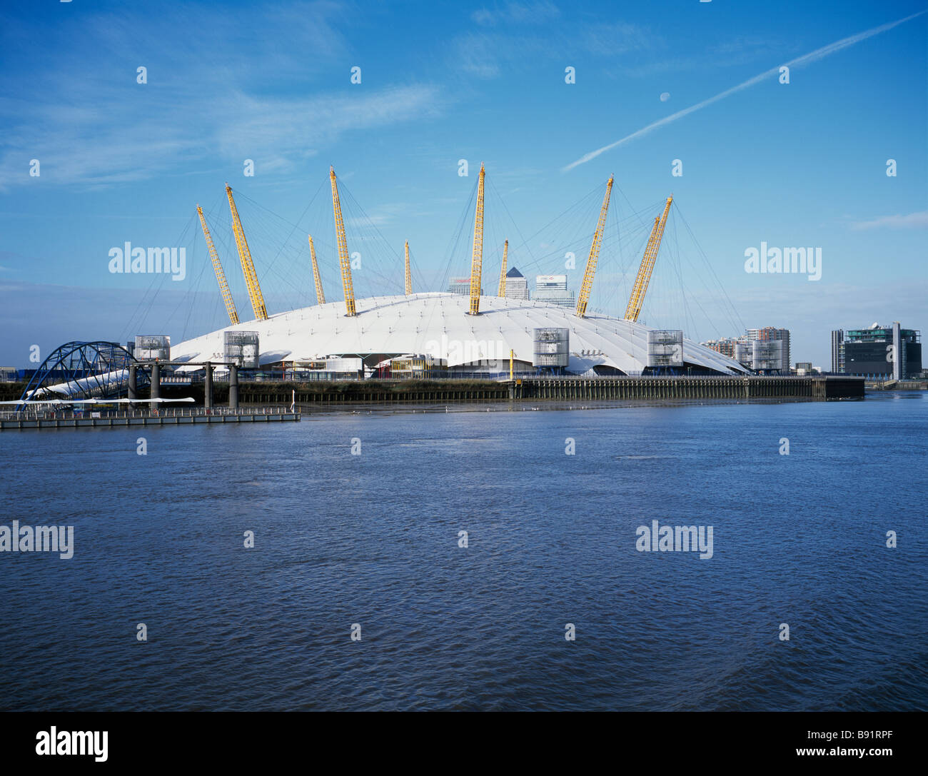 Millennium Dome , Greenwich, fiume Tamigi Londra Foto Stock