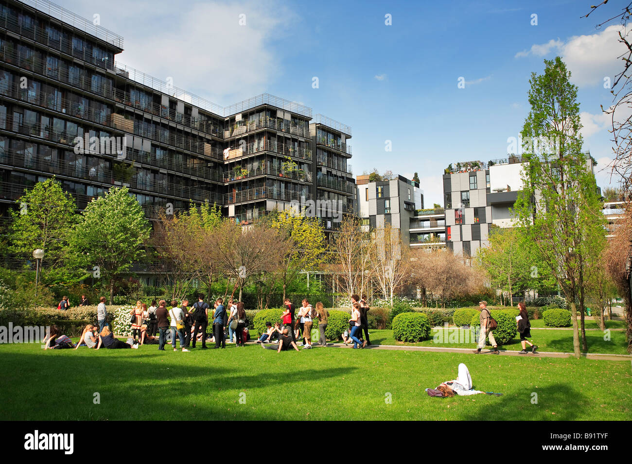 GEORGES DUHAMEL giardino pubblico parigi Foto Stock