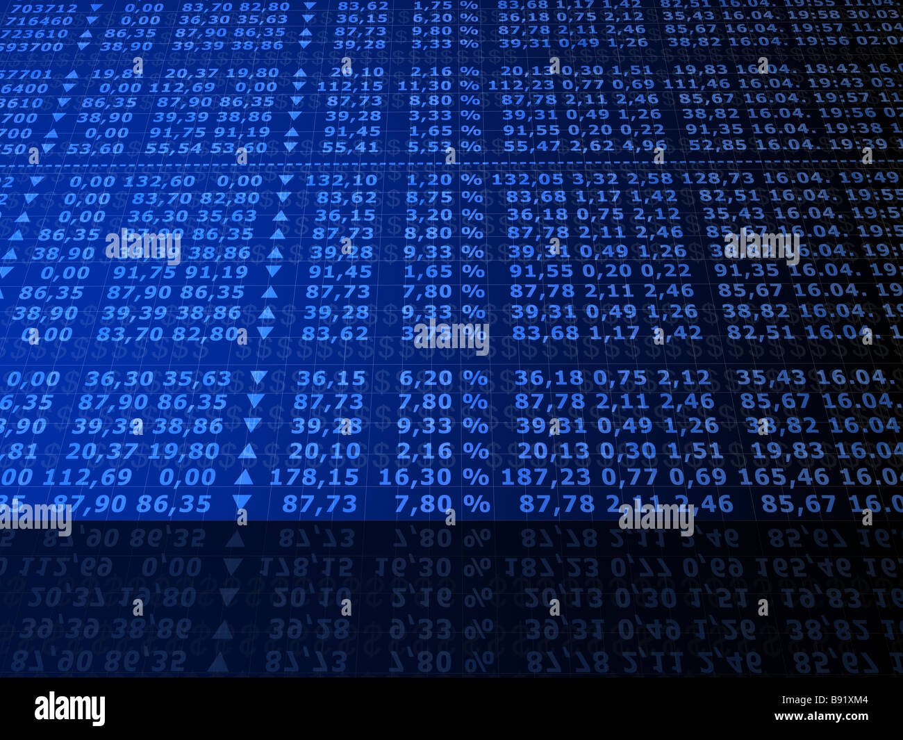 numeri di riserva Foto Stock