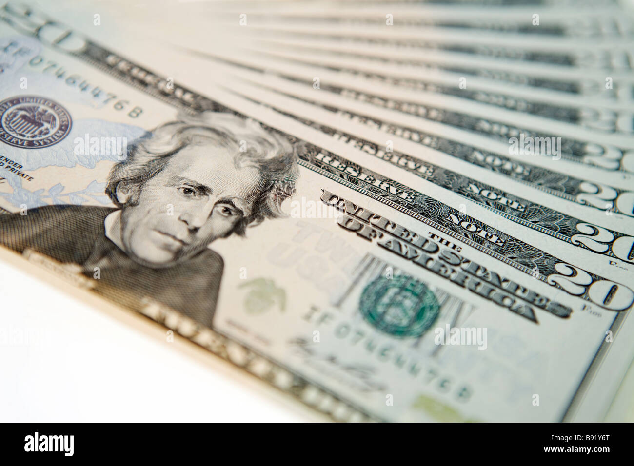 Fatture del dollaro. Foto Stock