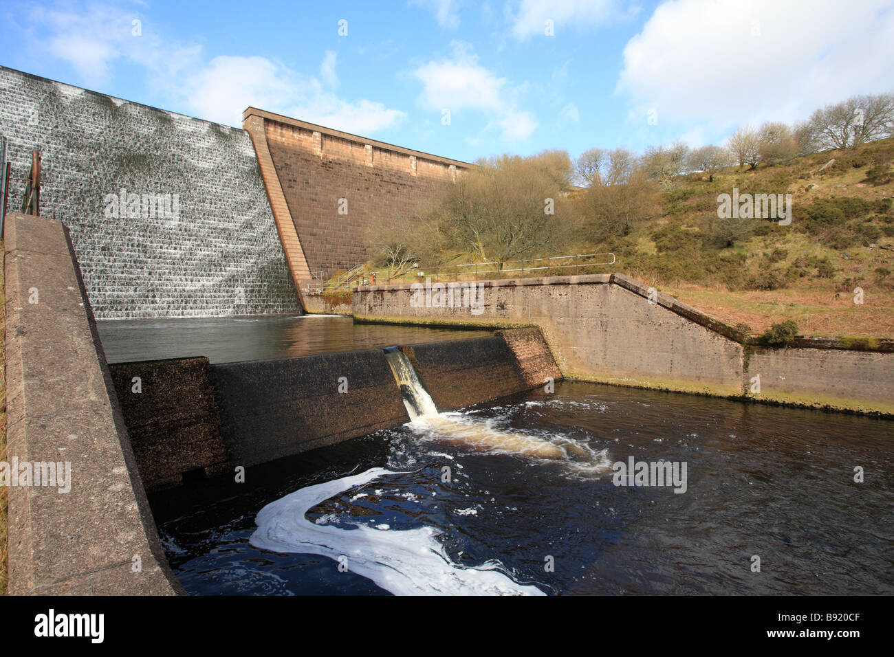 Avon Dam in primavera, Dartmoor Devon, Inghilterra, Regno Unito Foto Stock