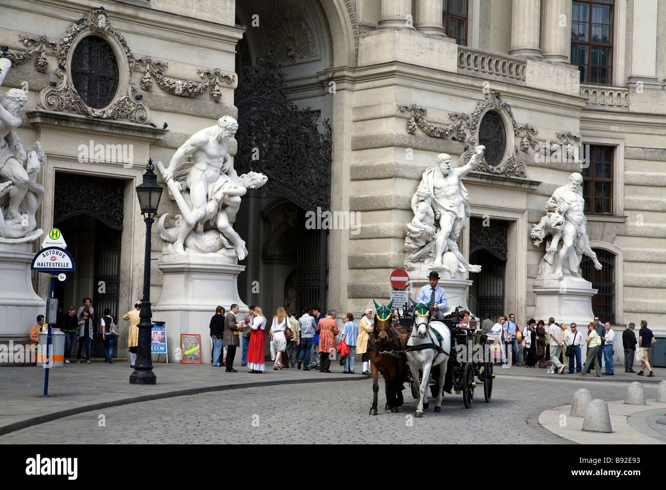 Ingresso anteriore del Palazzo Imperiale Hofburg di Vienna Austria Foto Stock