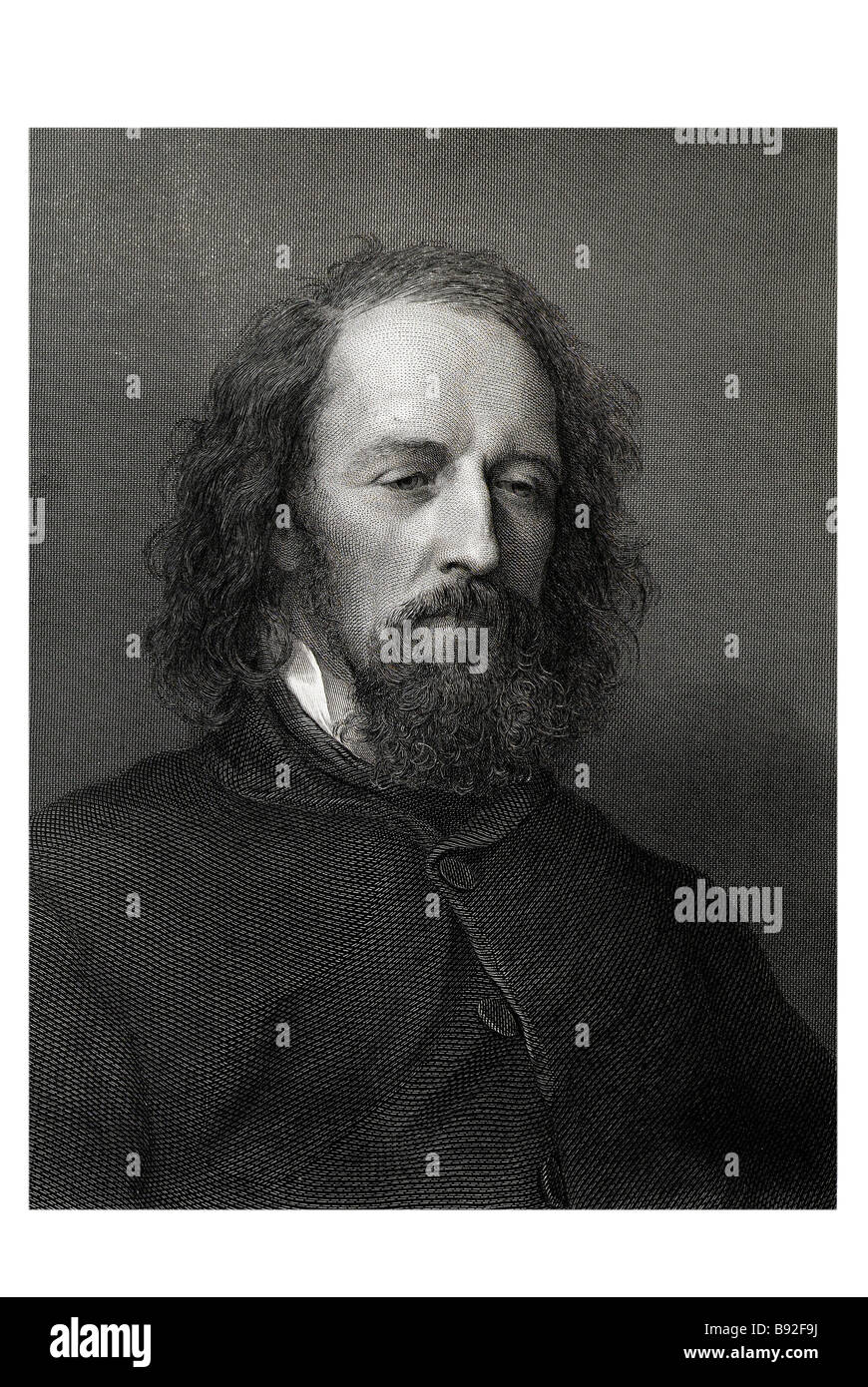 Alfred Tennyson 1809 1892 poeta laureato Regno Unito Foto Stock