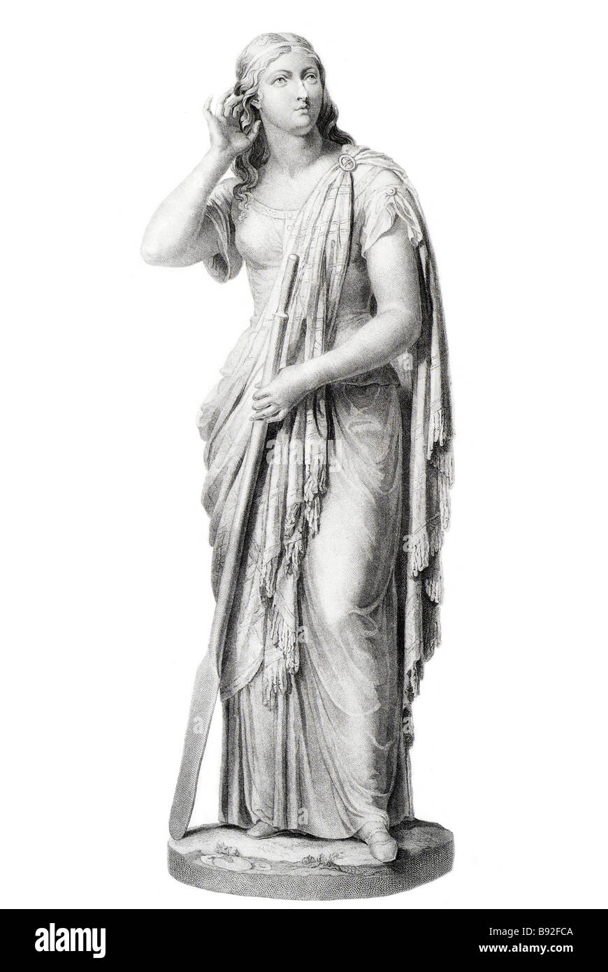 La signora del lago di luce statua oar Sir Walter Scott la donna del lago è il nome di diversi caratteri correlati che gioca Foto Stock