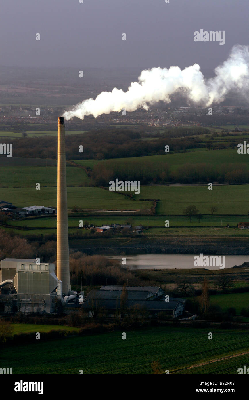 Westbury (Lafarge) Opere in cemento, Westbury, Wiltshire, Inghilterra, Regno Unito Foto Stock