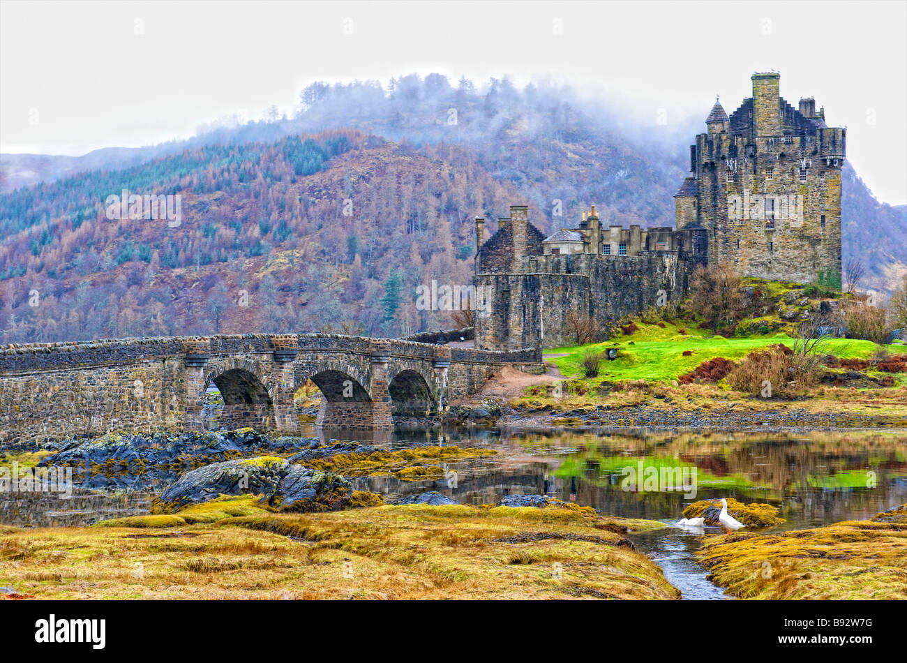 Eilean Donan Castle nei pressi dell'Isola di Skye su Scotlands west coast Foto Stock