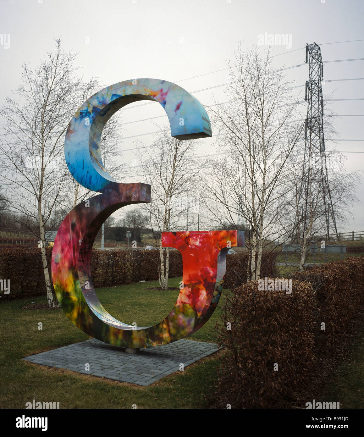 Il Ebbsfleet e logo vicino a Ebbsfleet International terminal. Kent, Inghilterra, Regno Unito. Foto Stock
