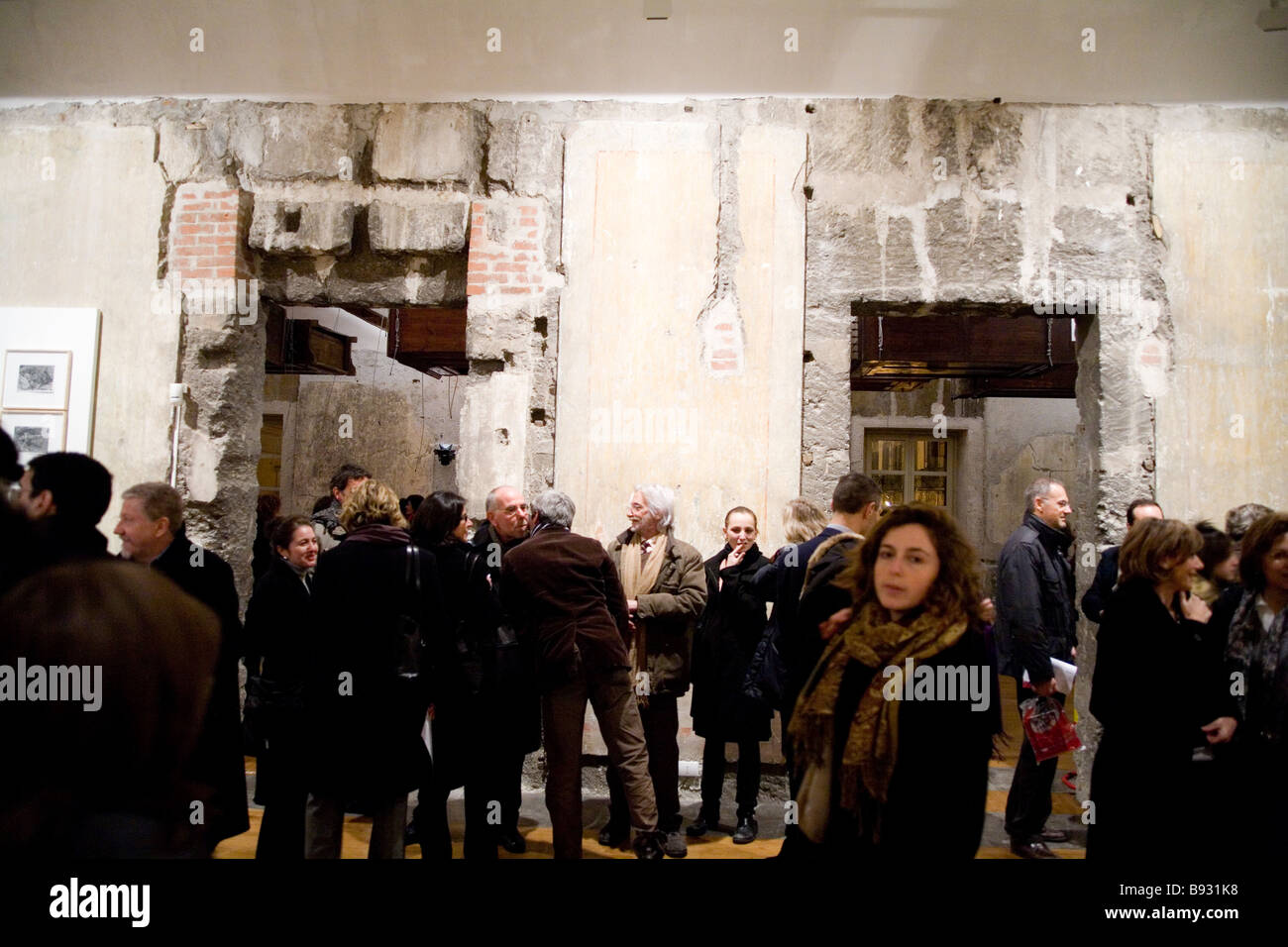 Serata di Apertura presso il Museo di Arte Contemporanea di Palazzo Riso Palermo Sicilia Italia Foto Stock