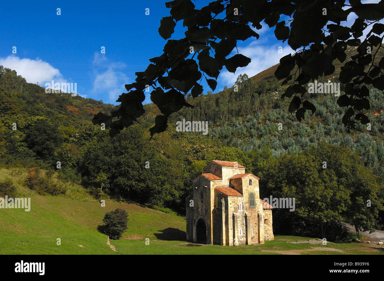 Pre-romanica chiesa di San Miguel de Lillo Oviedo Asturias Spagna Foto Stock