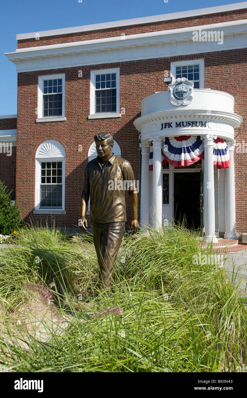 Noi Cape Cod Hyannis Statua di John F Kennedy presso il Museo JFK PHOTO GERRIT DE HEUS Foto Stock