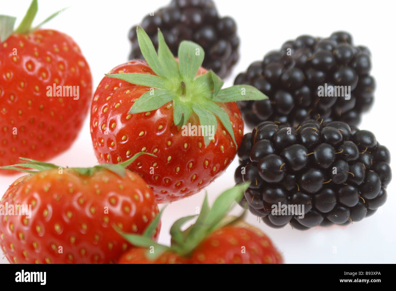 Fragole e more Foto Stock