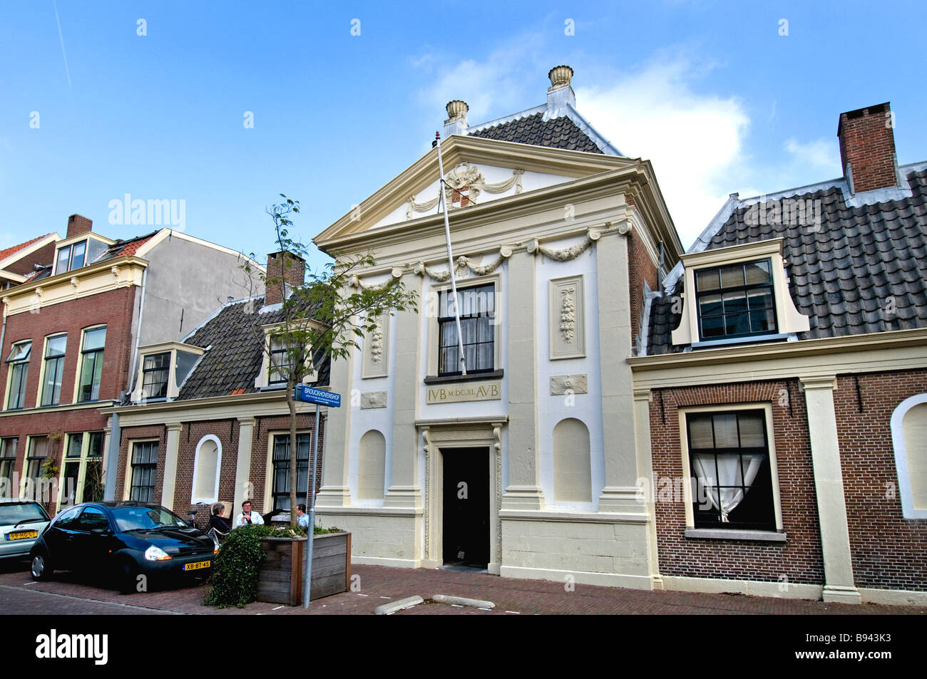 Leiden Paesi Bassi Olanda almshouse tribunale olandese Foto Stock