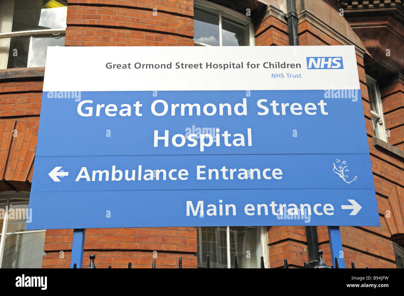 Great Ormond Street Hospital per bambini segno Bloomsbury Londra Inghilterra REGNO UNITO Foto Stock
