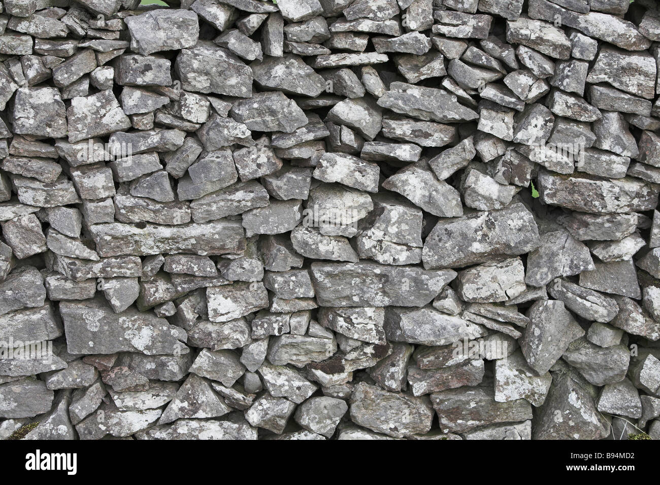 In pietra a secco di dettaglio della parete Foto Stock