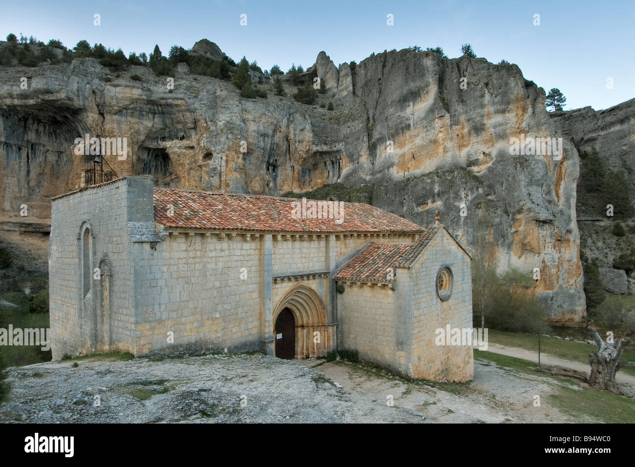 Eremo di San Bartolome, Cañon del Rio Lobos, Soria, Castilla y León (Spagna) Foto Stock